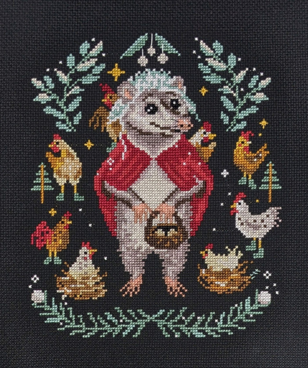 Photo of 'Christmas Possum' finished cross stitch project