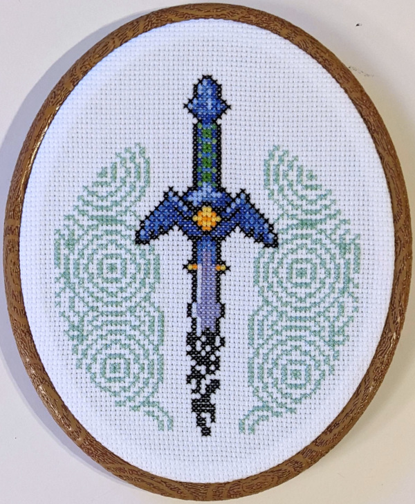 Photo of 'Master Sword' finished cross stitch project